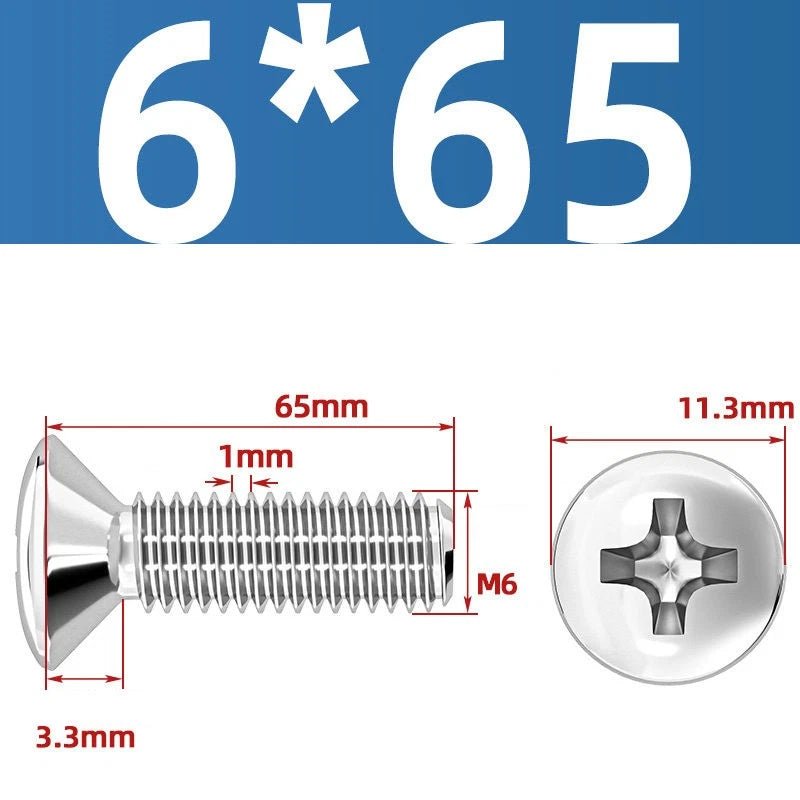 Phillips Oval Head Machine Screws Stainless Steel — M1.6 to M10, All Sizes - HomeDIYer