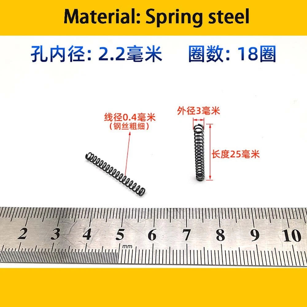Spring Steel Small Compression Spring 0.2/0.3/0.4mm Wire Diameter 3-50mm Length