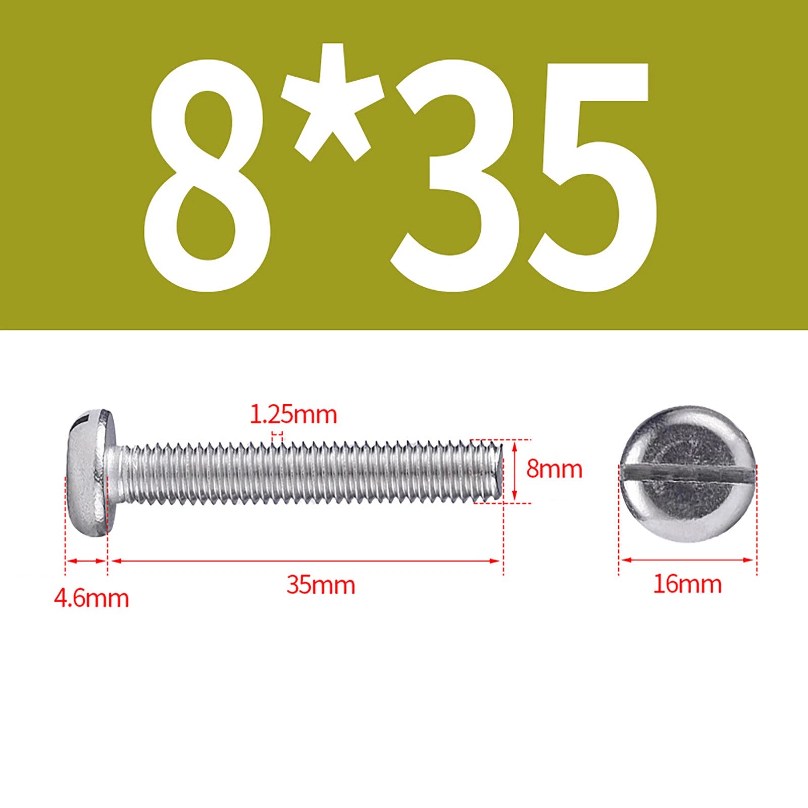 M1.6 to M10 Slotted Cheese Head Machine Screws | A2 Stainless Steel DIN 84