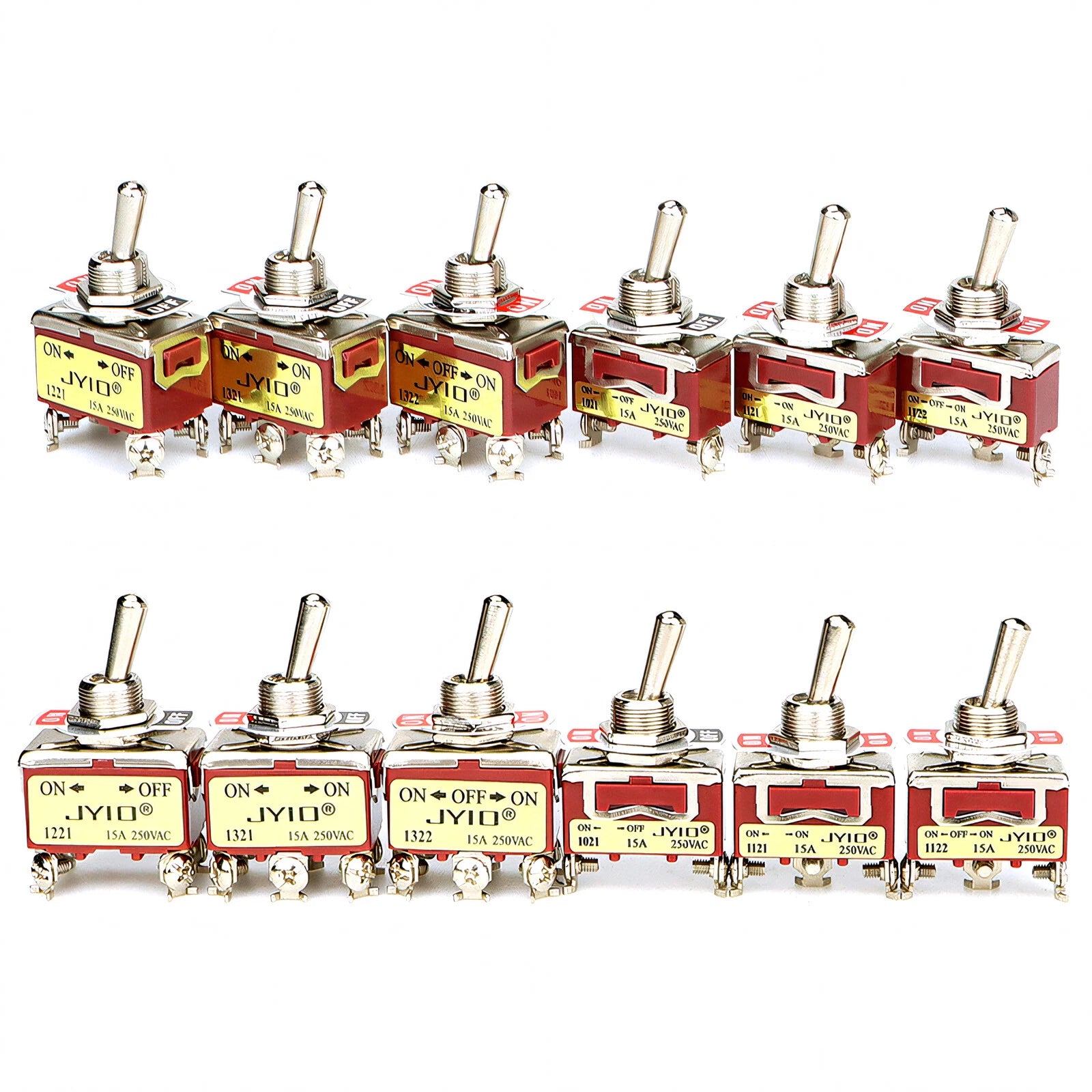 Waterproof Heavy Duty Toggle Switch ON-OFF / ON-OFF-ON | 2–6 Pin | 15A 250V