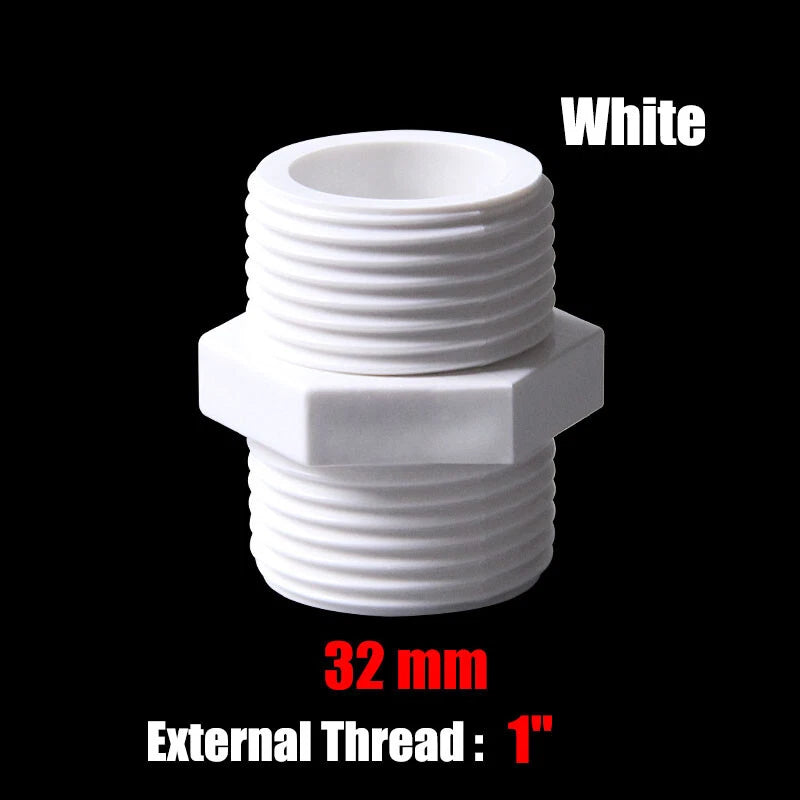 PVC Nipple Bsp Male Threaded Pressure Fittings Pipe Fitting Id 20mm~63mm White