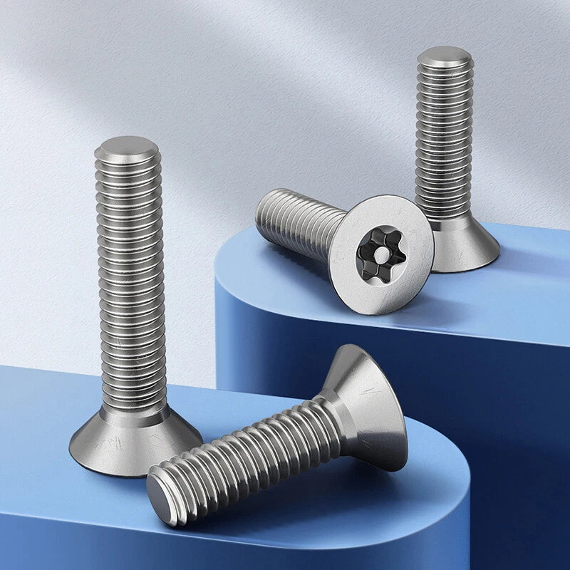 M10 M12 Countersunk Torx Machine Screws – A2 Stainless Steel, DIN 965, Fully Threaded (16–100mm Overall Length)