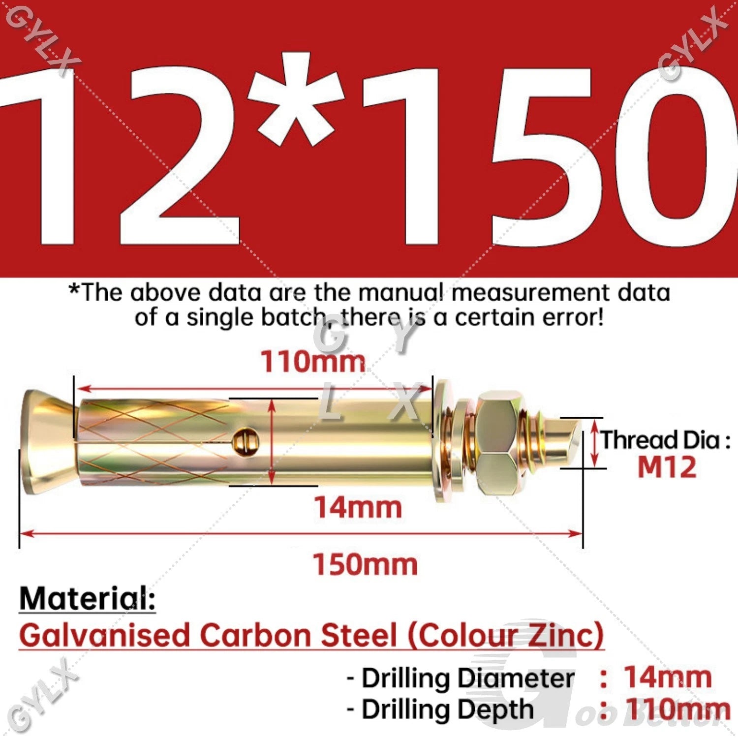 Concrete Expansion Bolts Wall Anchor Screws — M6 to M20 | Stainless Steel & Zinc Plated