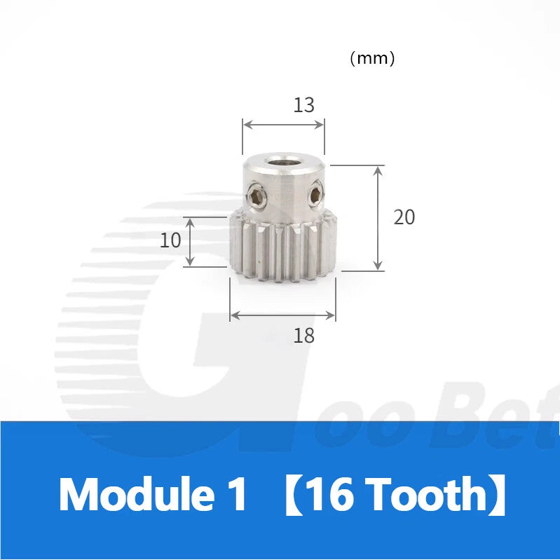 Spur Gear Stainless Steel Module 1 with Hub 15 - 40 Tooth Motor Pinion Precision