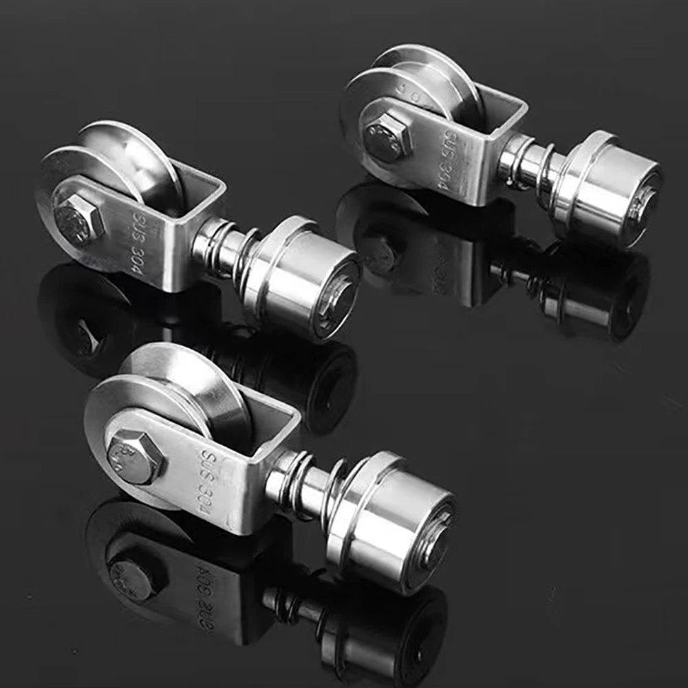 304 Stainless Steel Pulley "U V H" Groove Shape Roller Wheels Idler Pulley Wheel