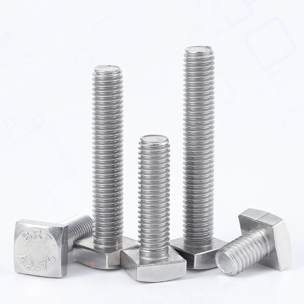 M4 M5 Small Head Square Bolt — 304 Stainless Steel, Multiple Lengths
