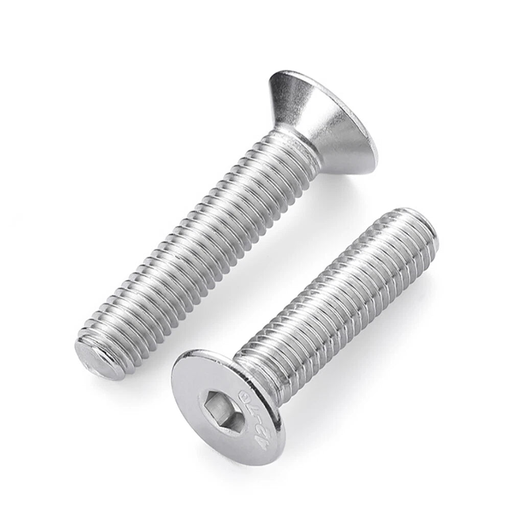 M1.6-M16 A2 Stainless Steel Hex Socket Countersunk Flat Head Screws | 10 PCS