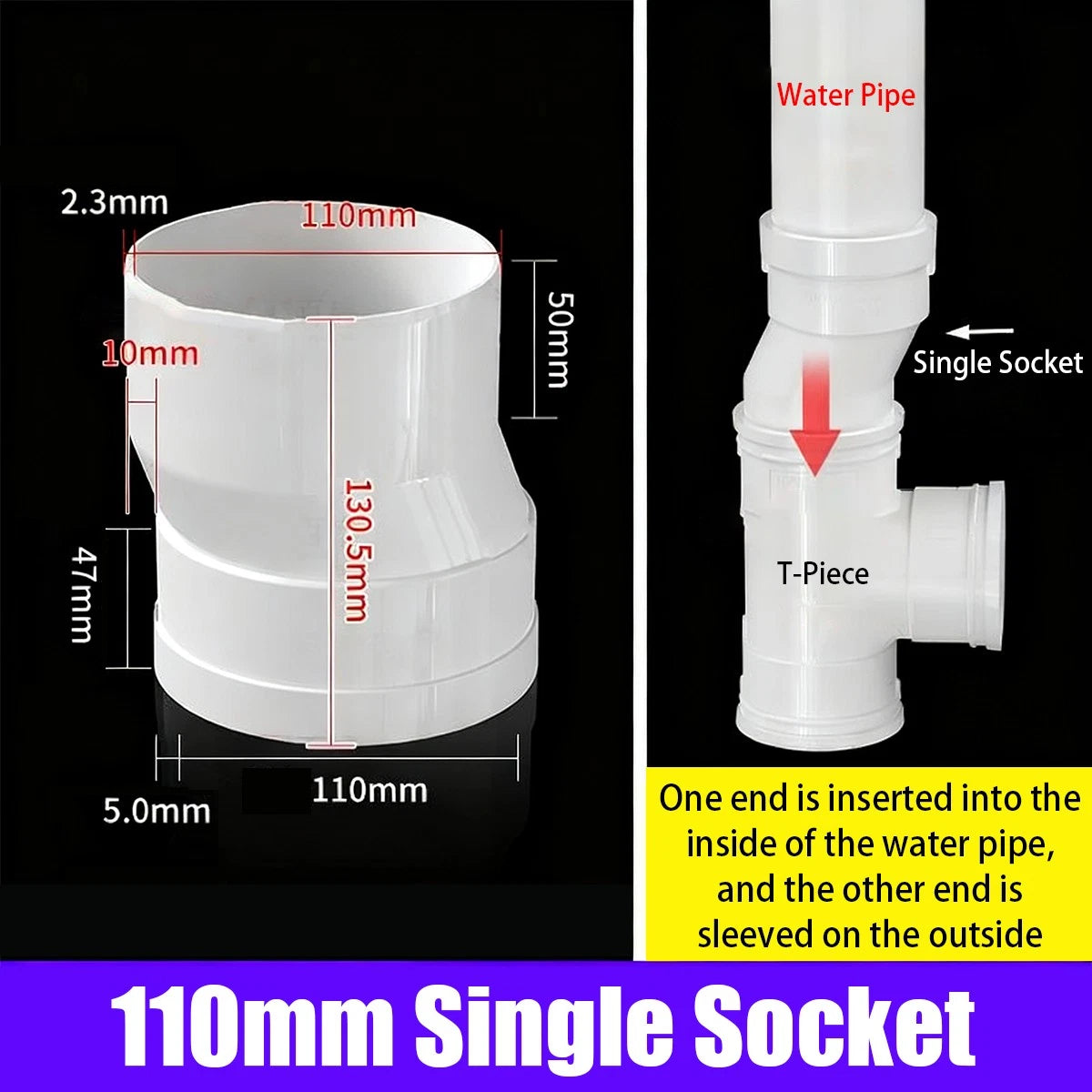 PVC Equal Offset Connectors Adapter Metric Plumbing Fittings For Water Pipe