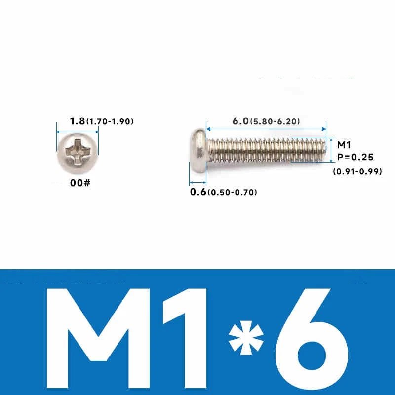 Phillips Pan Head Machine Screws – Carbon Steel M1 to M4, Multiple Lengths & Finishes - HomeDIYer