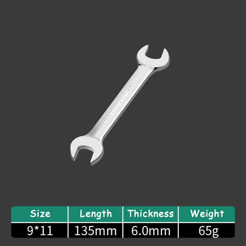 Thin Double Open End Spanner Repair Wrench Chrome Vanadium Steel Metric 6mm-36mm