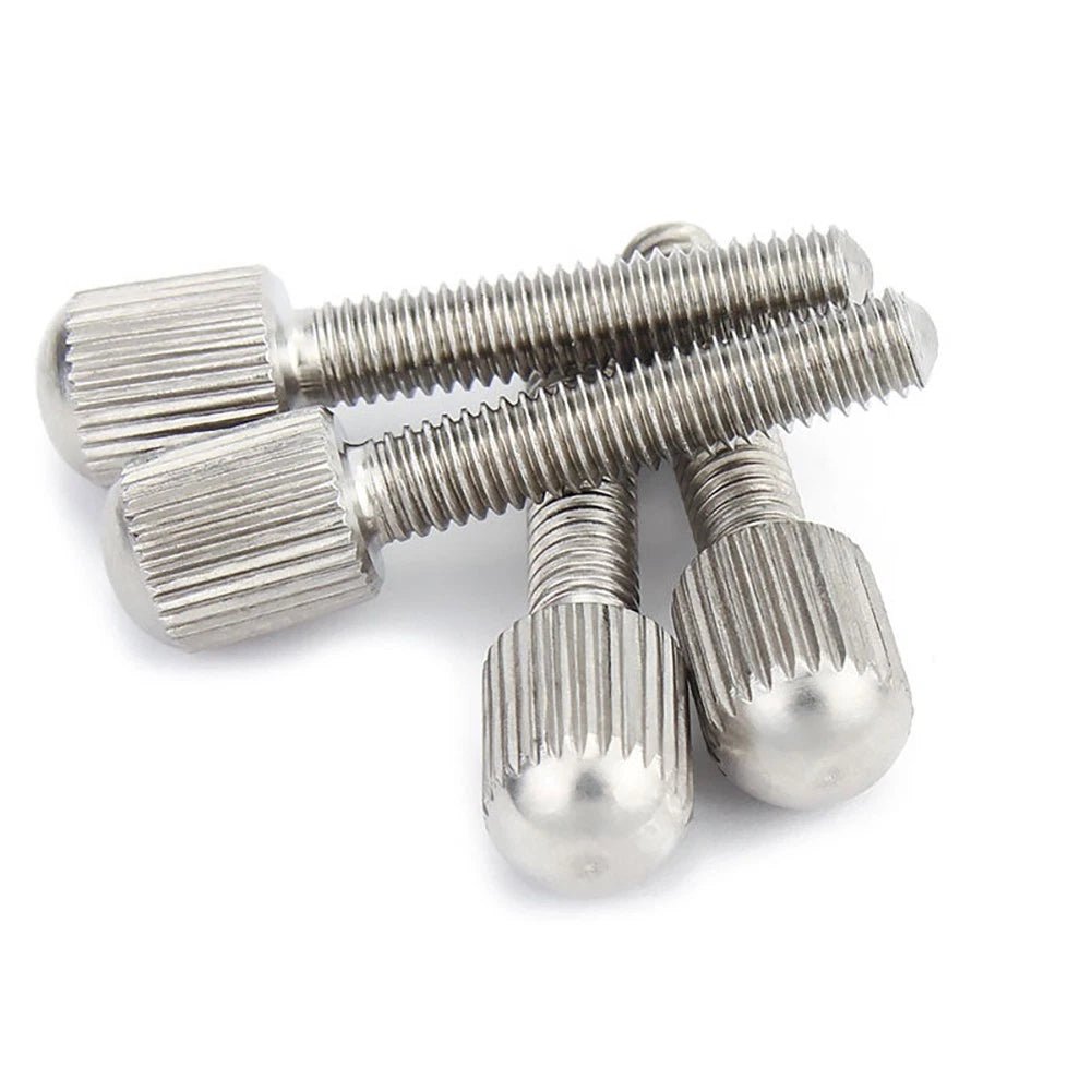 A2 Stainless Steel Knurled Thumb Screws – Small Head, Hand Tighten Fasteners (M2 to M8) - HomeDIYer