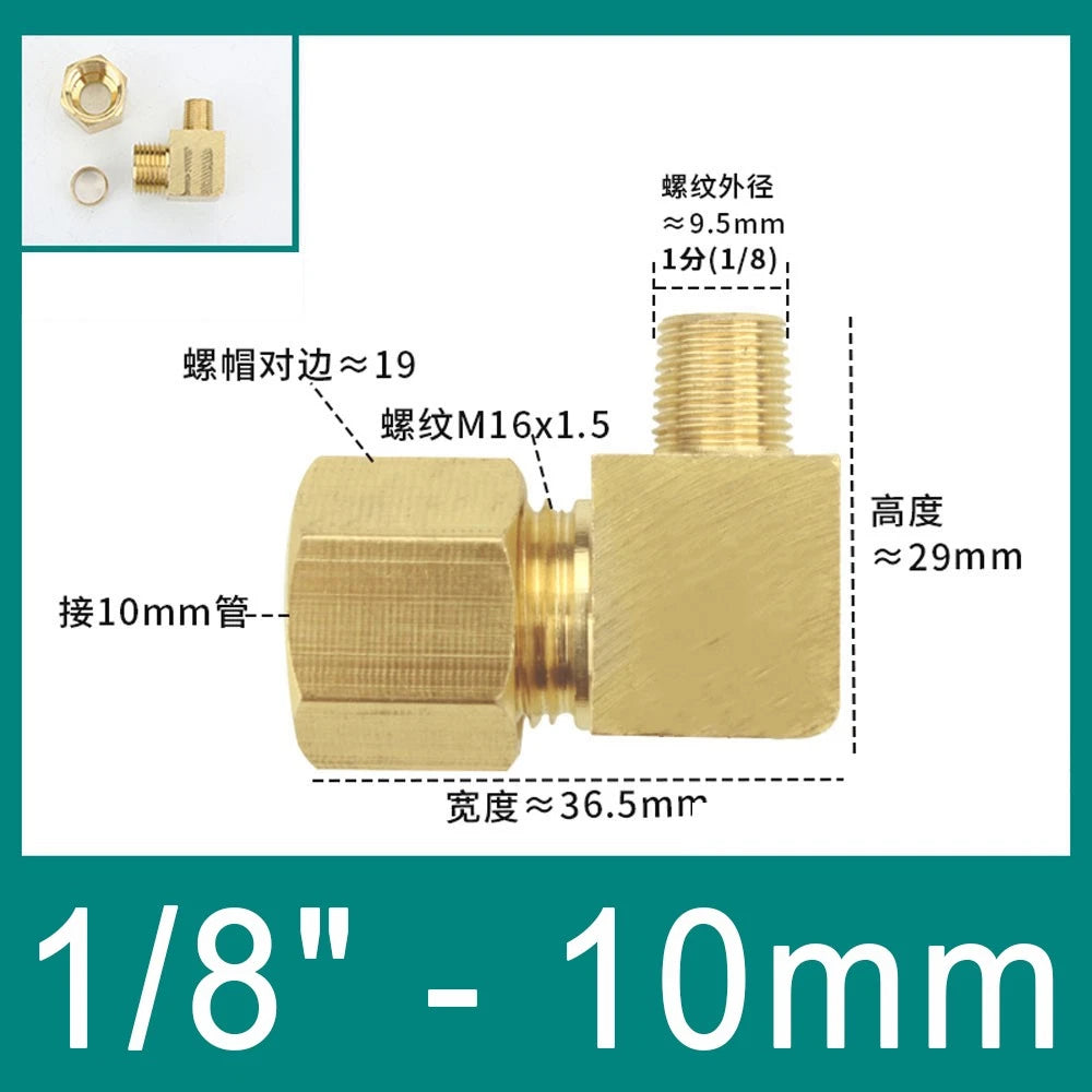 Brass Compression 90° Elbow Fittings for 6–12mm Copper Tube | Ferrule Connector