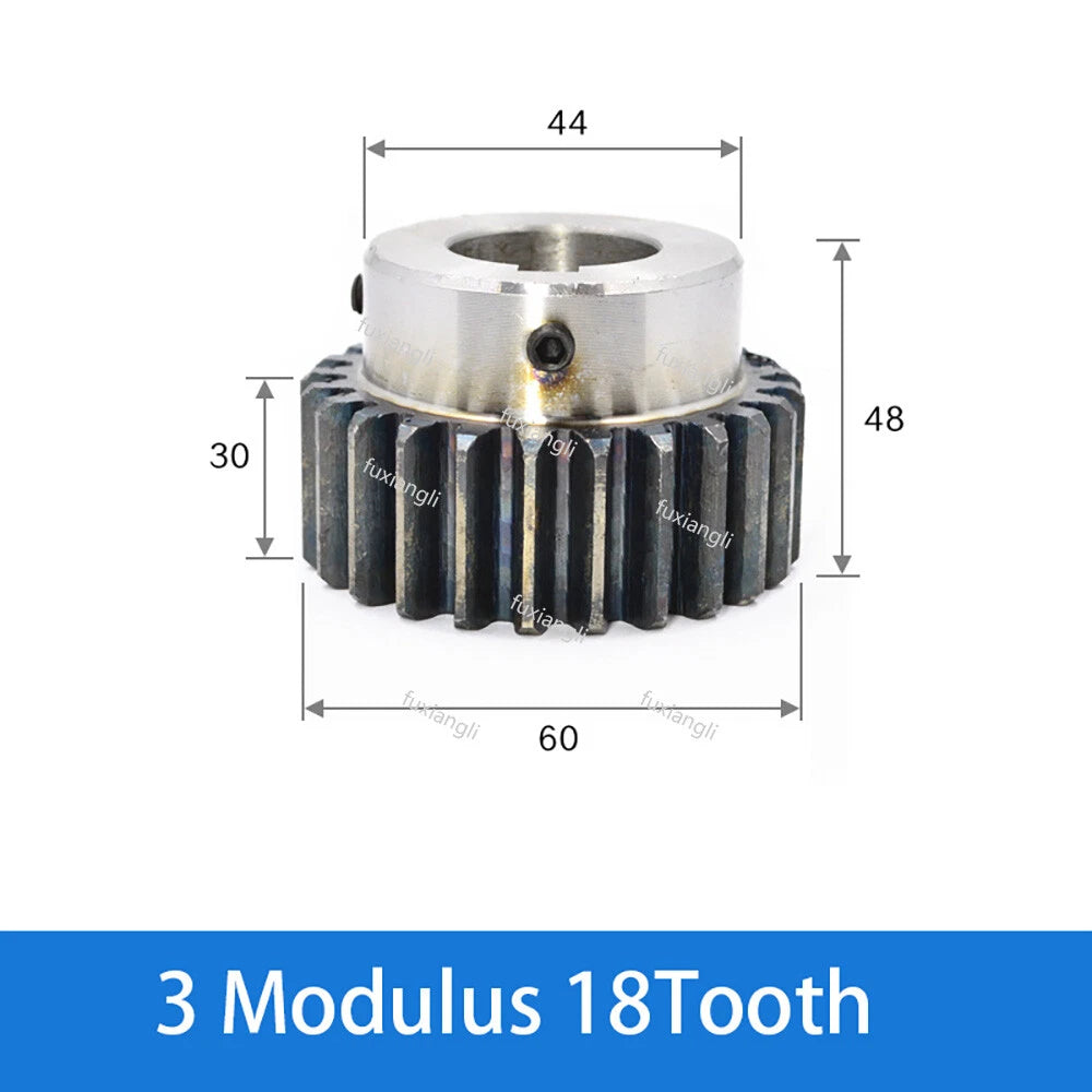 3 Mod 14-30Tooth Spur Gears pitch 9.42mm 45# Steel With Keyway Pinion Motor Gear