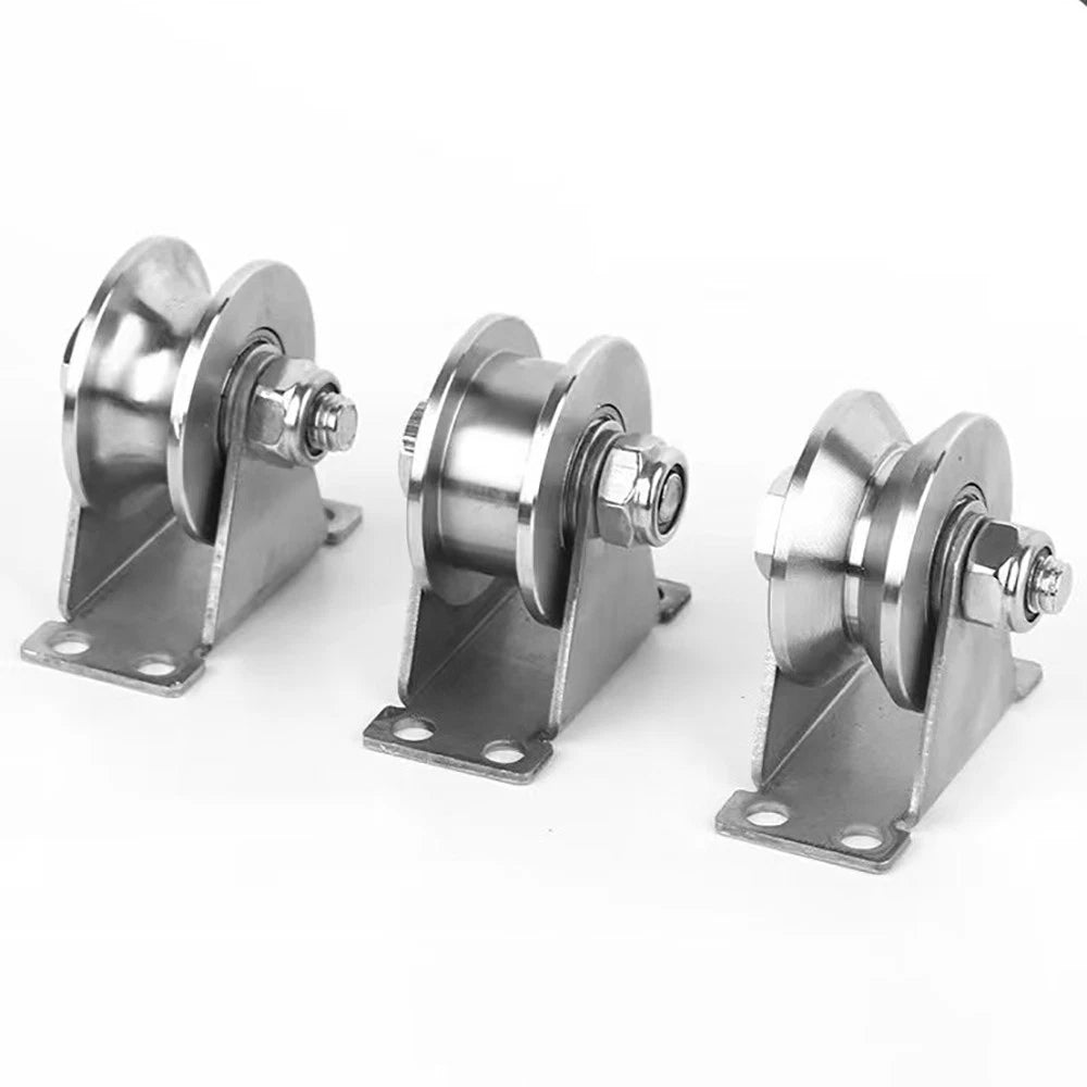 48 58 68 Pulley U V H Groove Shape Roller Wheels Idler Pulley Wheel Crane Roller