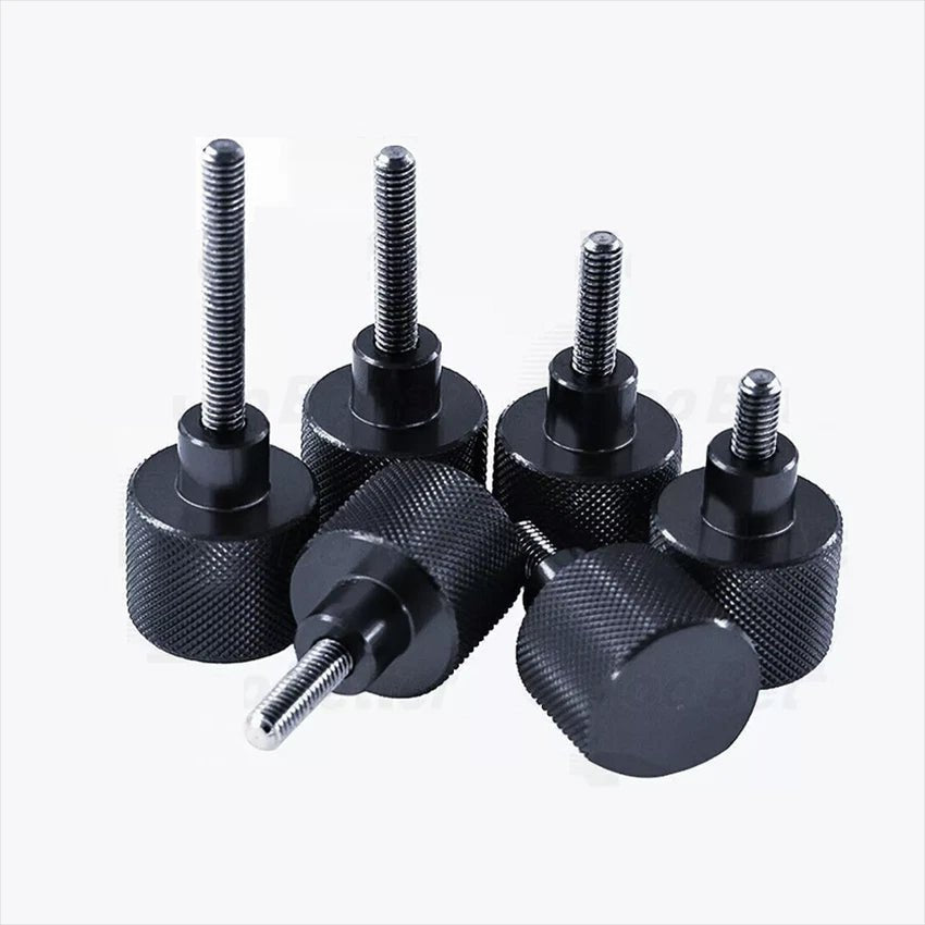 1/4 - 20 Knurled Thumb Screws — Aluminum & Stainless Steel | Black & Red | 6–60mm - HomeDIYer