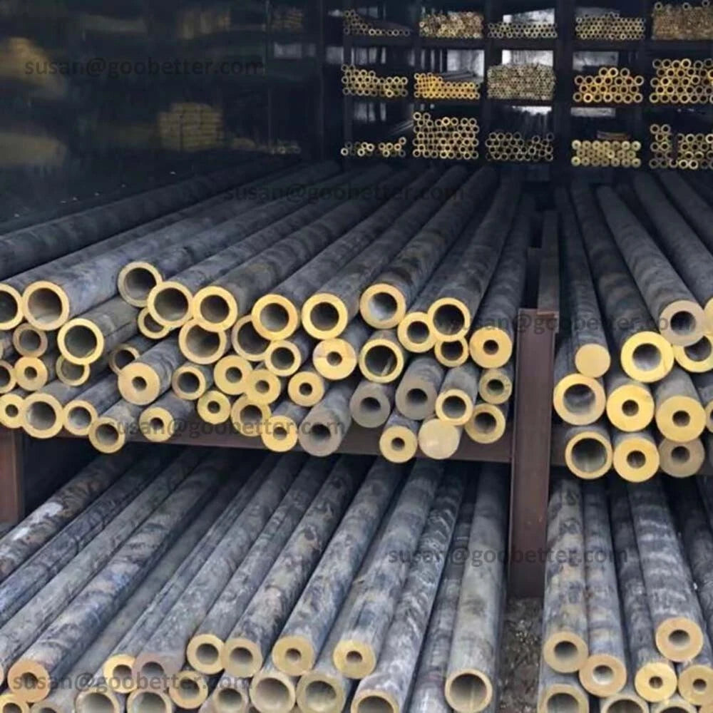 Bronze Brass Round Tube — OD 25mm–80mm, ID 15mm–60mm, Length 100mm