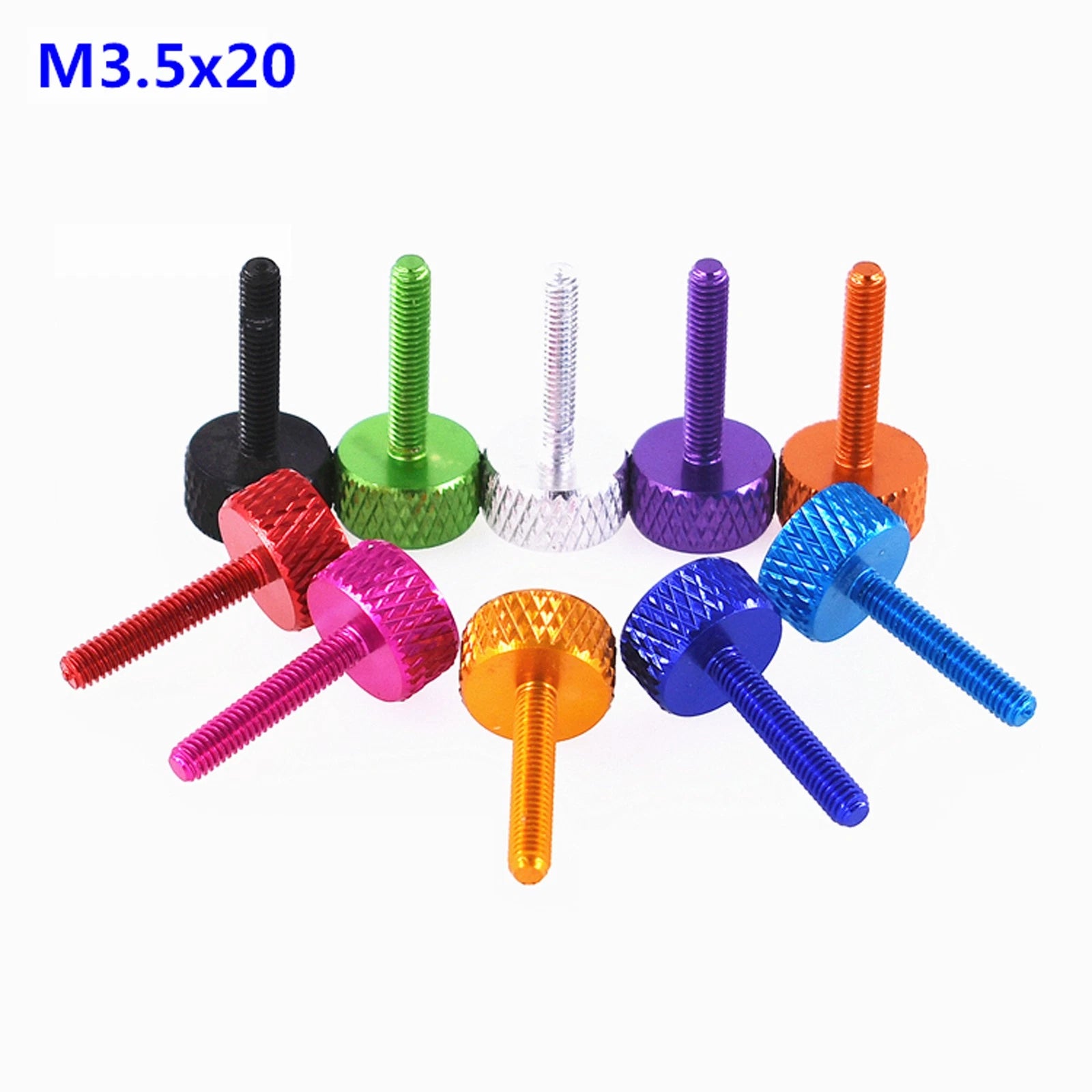 M3 / M3.5 Knurled Thumb Screws – Anodized Aluminum Alloy Round Knob Bolts