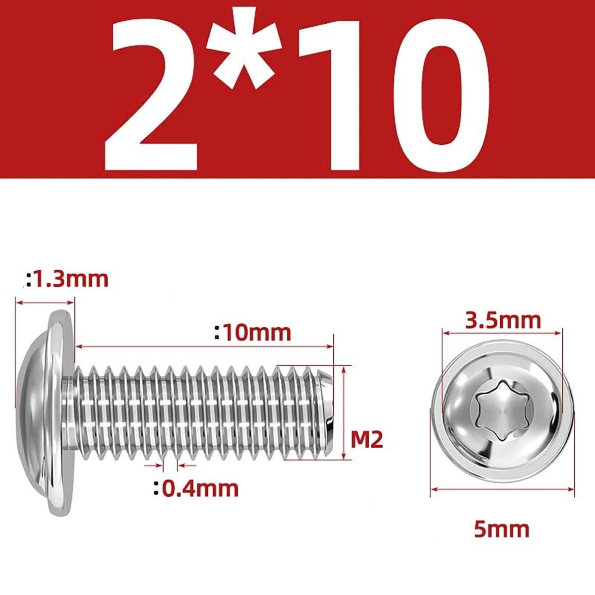 Torx Flanged Button Head Screws — 18 - 8 Stainless Steel, ISO 7380 - 2, M2 to M8 - HomeDIYer