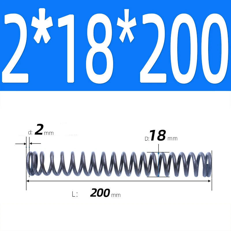 200mm Length Stainless Steel Compression Spring 2 - 4mm Pressure/ Coil Springs
