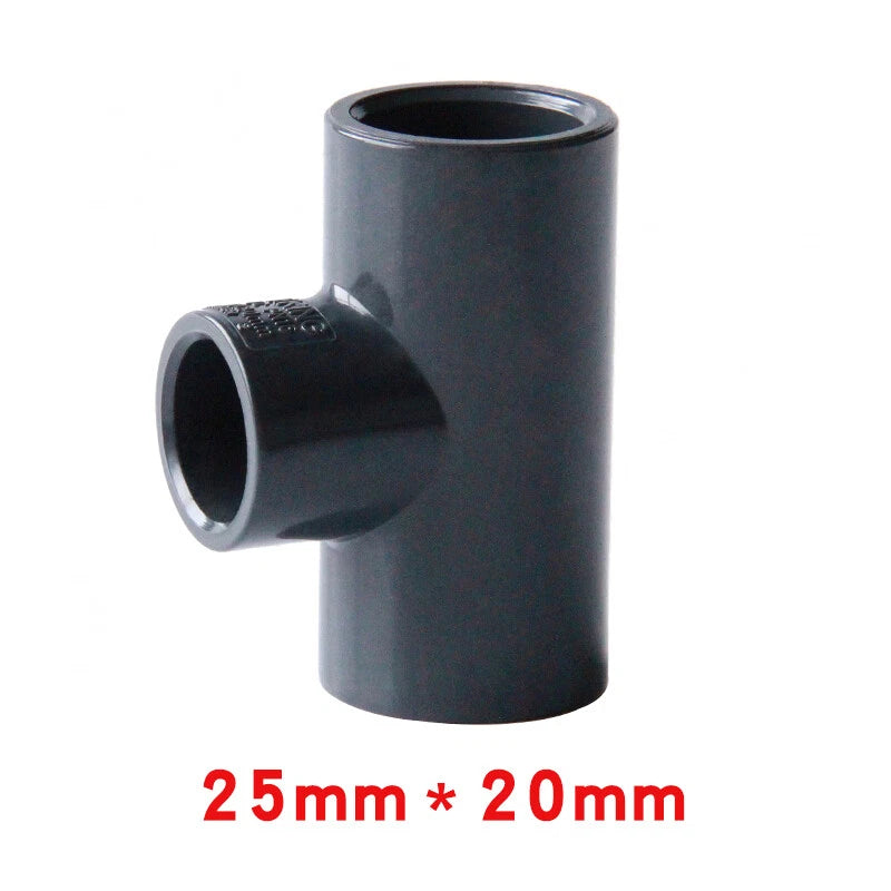 PVC Reducing Tee Pipe & Fittings Solvent Weld Pressure Adapter Connector Black