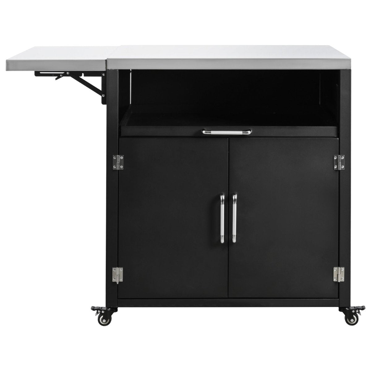 Versatile Outdoor Cabinet with Folding Work Surfaces & Lockable Wheels - HomeDIYer