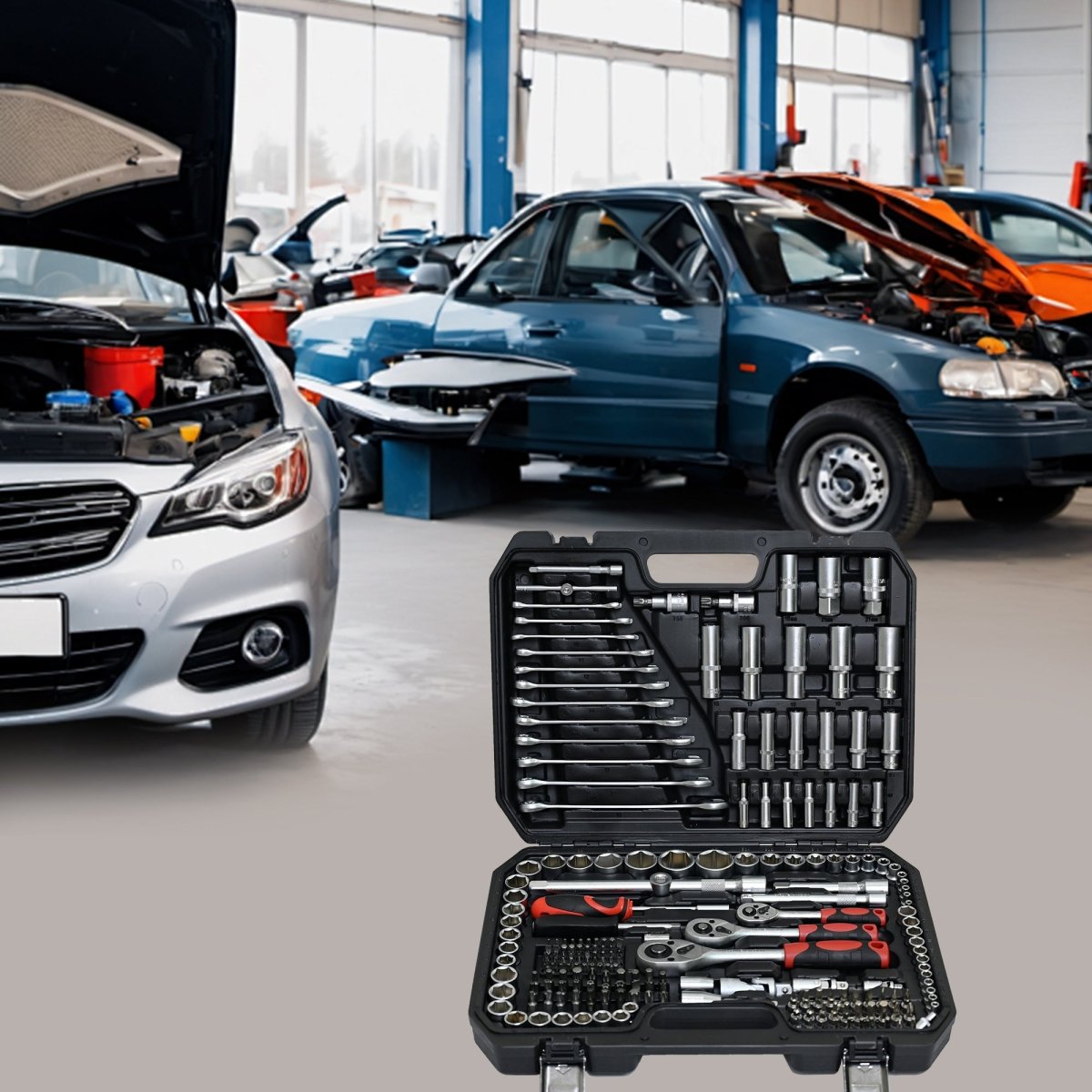 Combined Maintenance Tool Suitcase - 247 pieces of Basic Home Maintenance Tool Set, General Machinery Tool Set - HomeDIYer