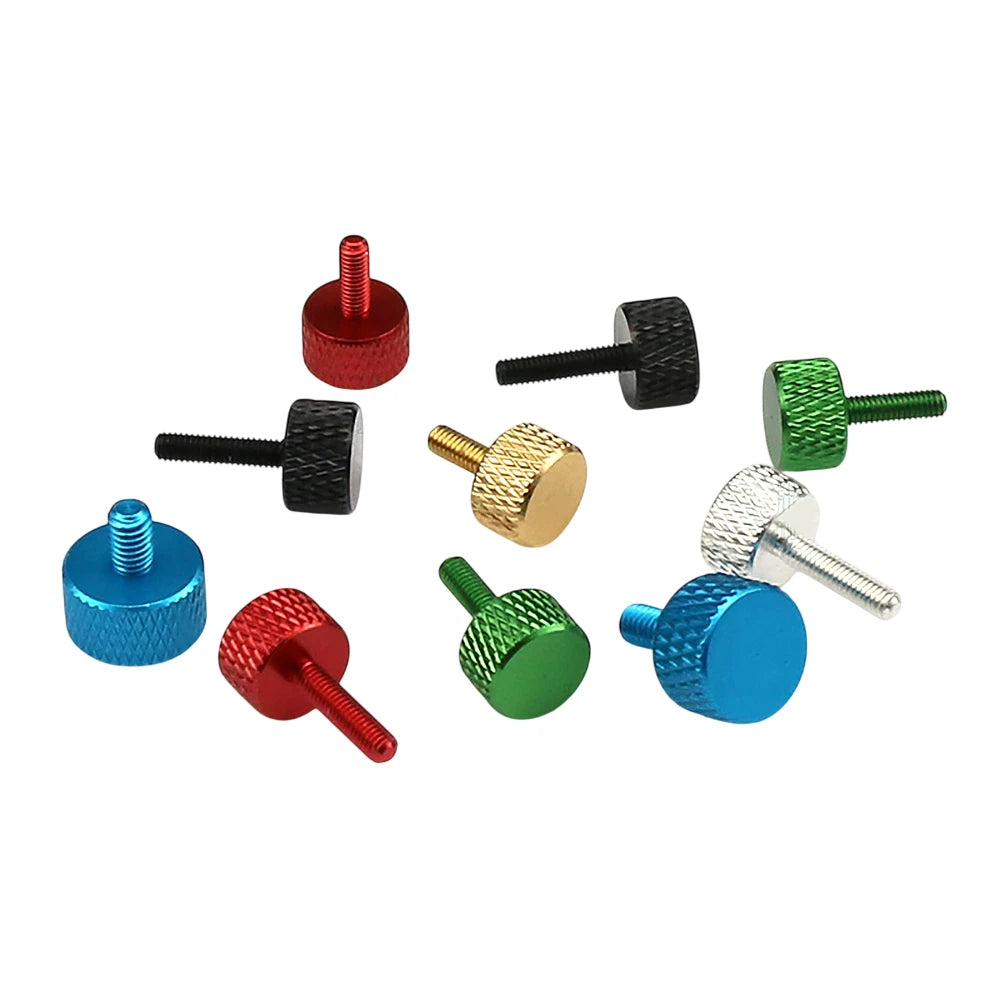 M3 M4 Knurled Thumb Screws – Aluminum Alloy Flat Head Hand Knob Bolts