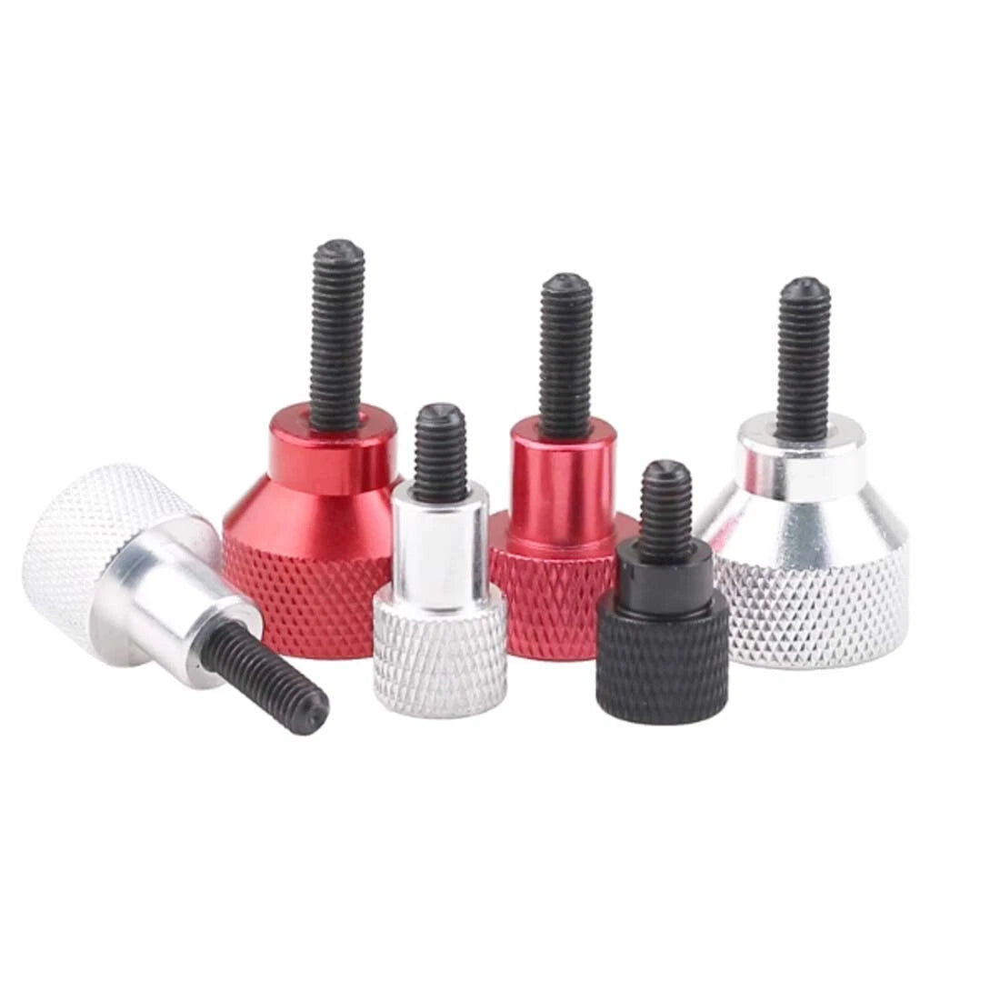 M6 Aluminum + Carbon Steel Knurled Thumb Screws Hand Grip Knob Bolts Thumbscrew