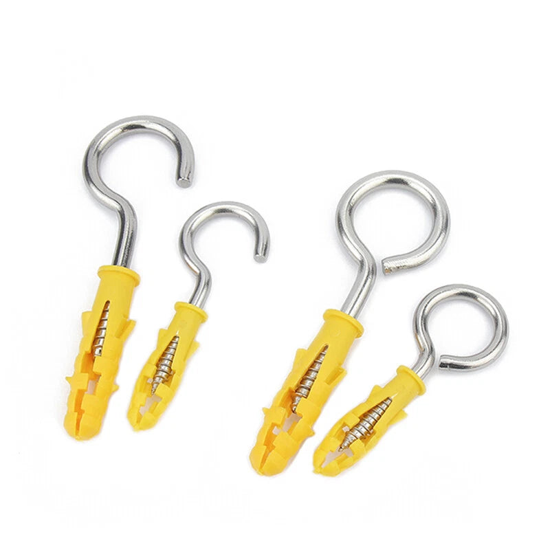 Stainless Steel A2 Screw Eye Hooks & Hook Screws — Self-Tapping, M3–M8