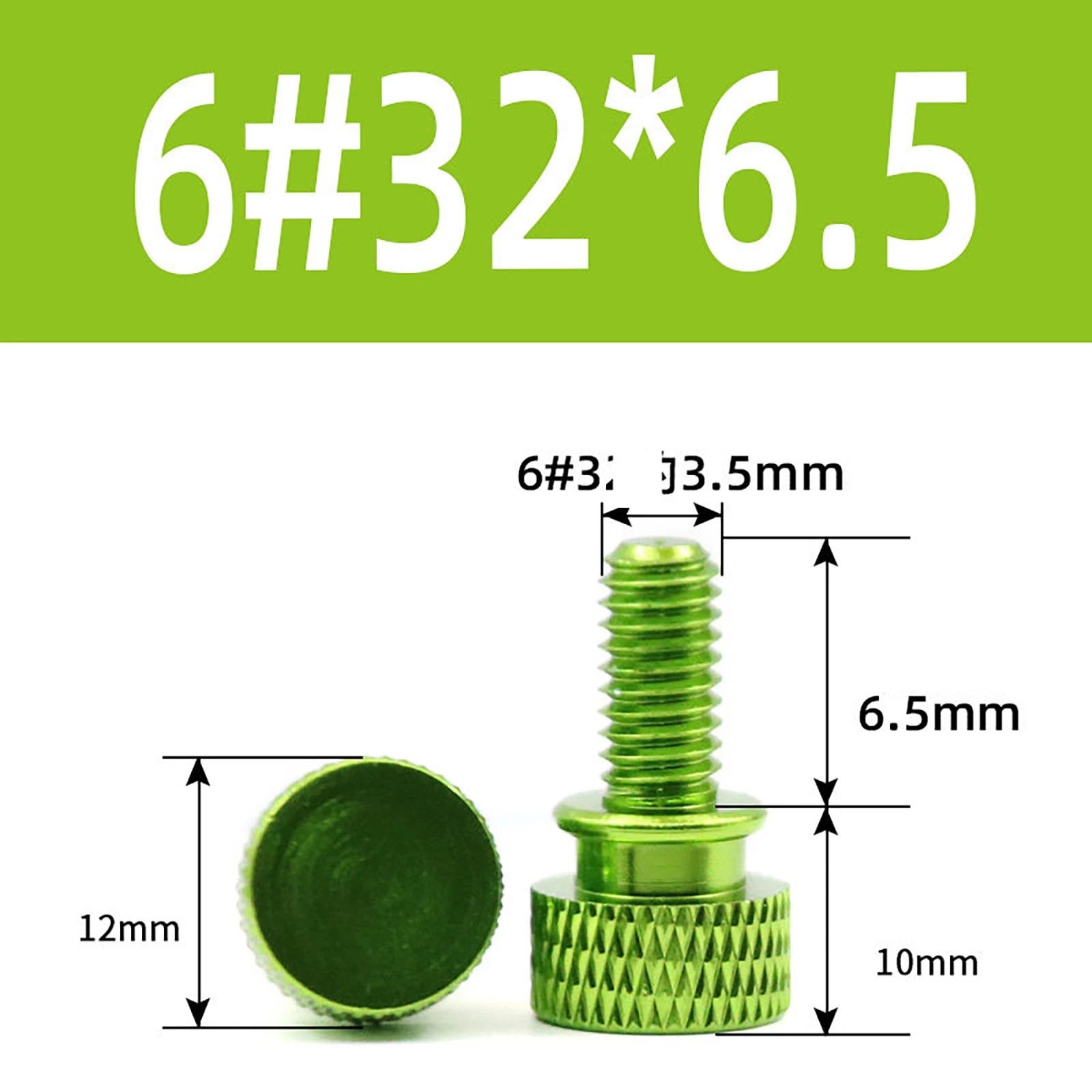 #6-32 Aluminum Anodized Thumb Screws – Knurled Hand Bolt for PC Case Modding & DIY