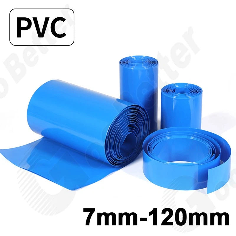 PVC Heat Shrink Tubing 7mm–120mm | Multi-Color Shrinkable Film Insulation Sleeve