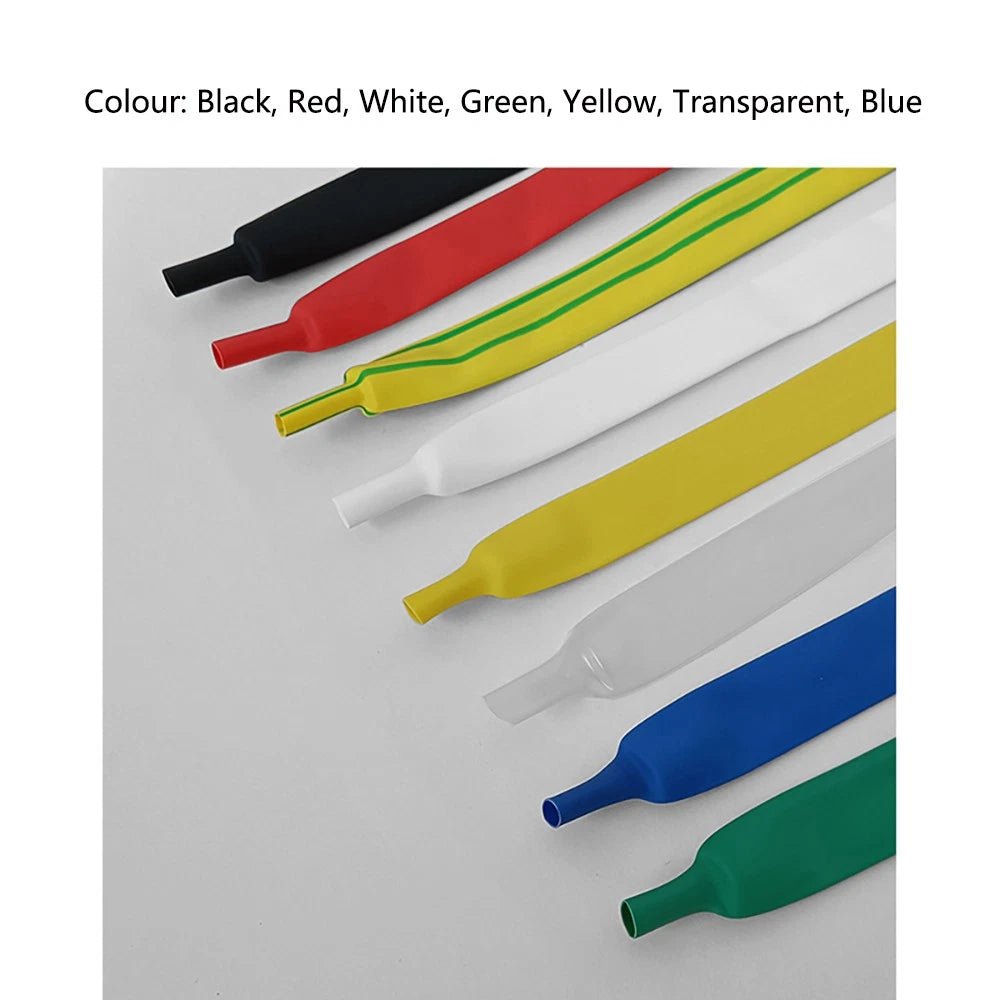 Heat Shrink Tubing 2:1 Ratio — 1 to 210mm Diameter, 7 Colors, Cut - to - Length - HomeDIYer