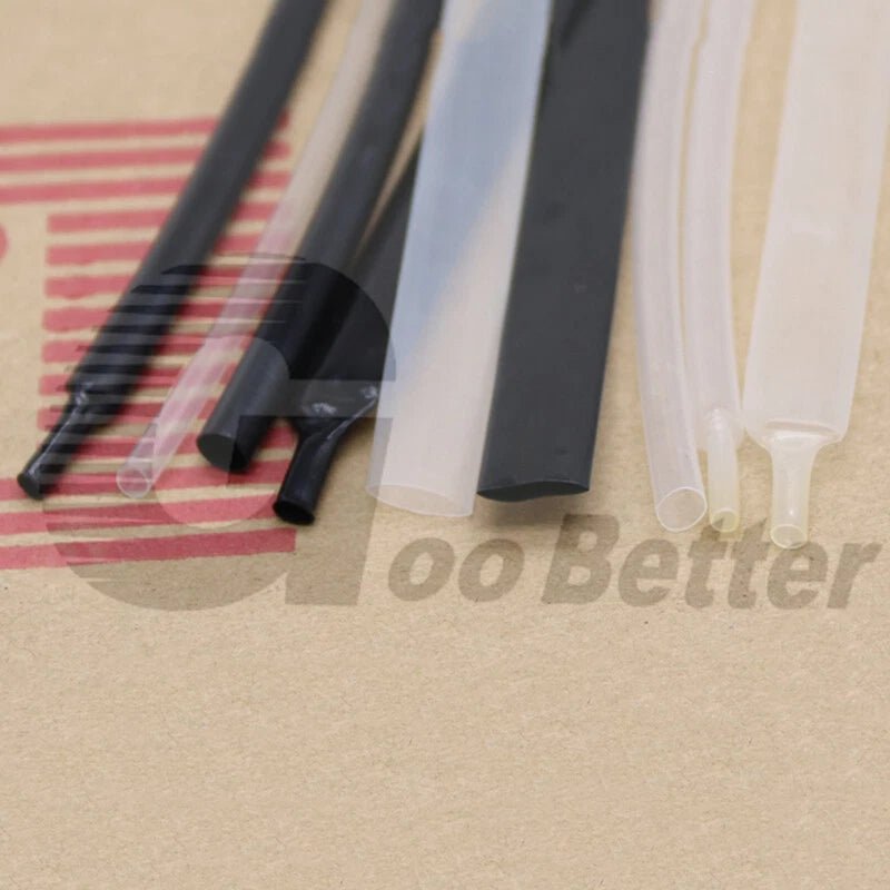 PVDF Heat Shrink Tubing — Ø0.8mm to Ø25.4mm | Black & Clear Electrical Sleeving - HomeDIYer