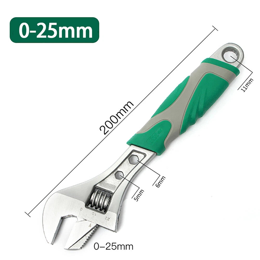 Adjustable Wrench Spanner 8 10" 12" Long 0-25 0-30 0-35 0-37 0-40 0-45mm Opening