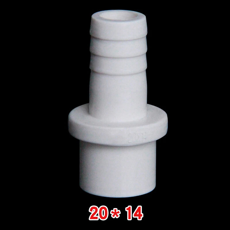 20mm 25mm White Pagoda PVC Pipe Connector Fittings Adapter To Hose OD 5mm-20mm