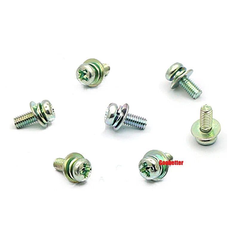 M2 M2.6 M3 M4 Phillips Pan Head Machine Screws with Washer Set – Carbon Steel, Multiple Finishes