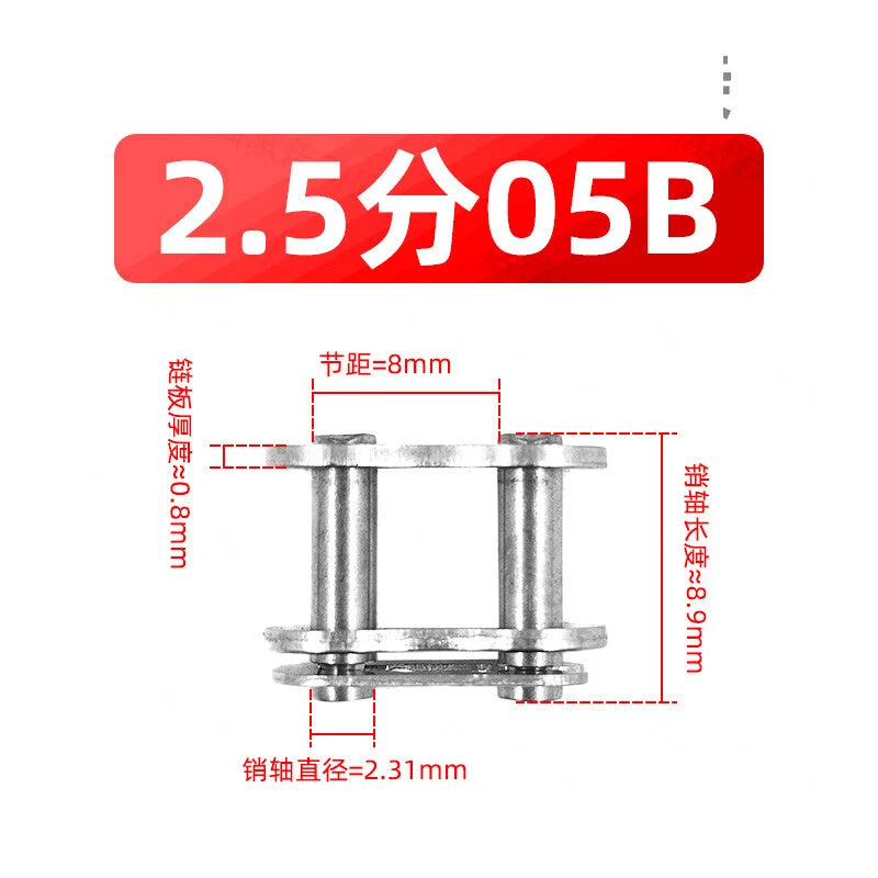 A2 Stainless Steel Roller Chain Link Fast Post Fully& Half Chain Connected Joint