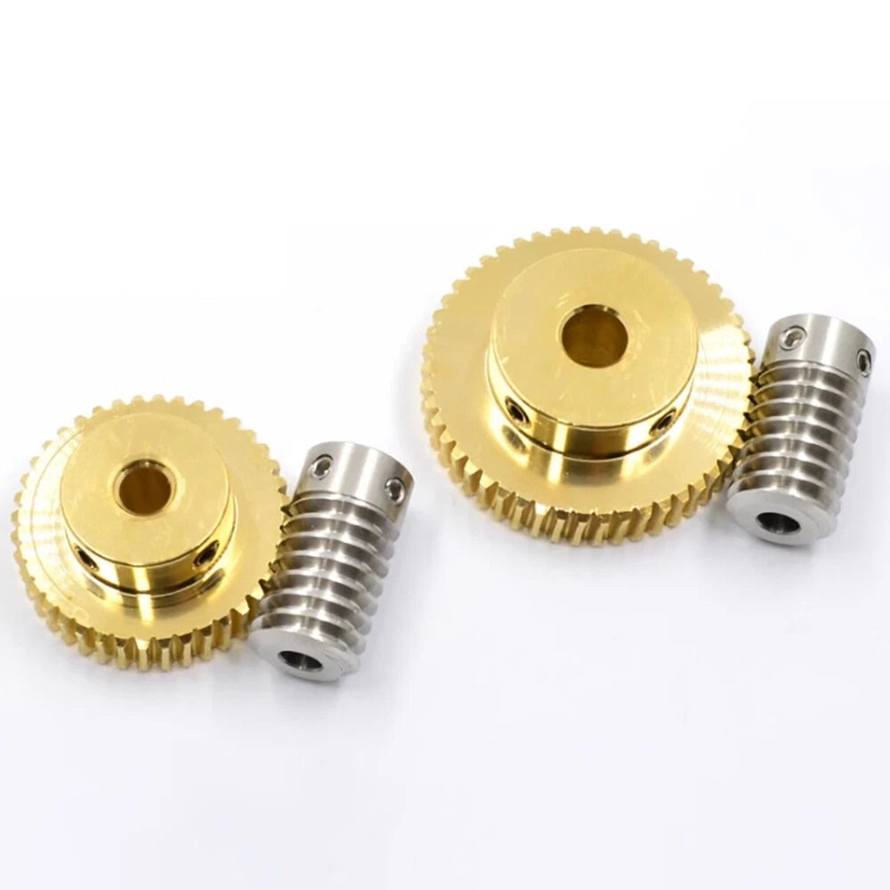 0.5/0.8/1/1.5 Module, 20 to 60 Teeth, Brass Worm Wheel Gear Shaft Hole 4mm-12mm