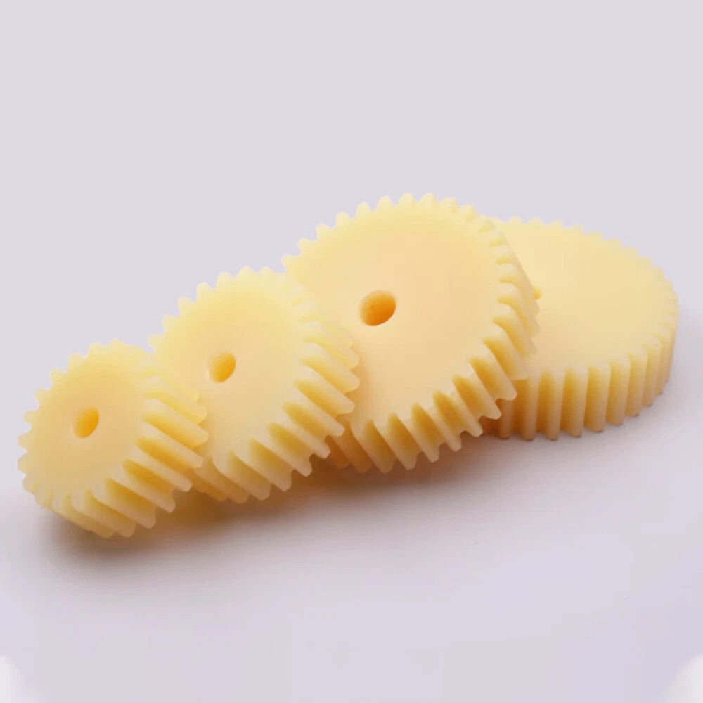 2 Module Plastic Nylon Spur Gear, Cylinder Flat Gears 12~50 Teeth, 6/8/10mm Bore