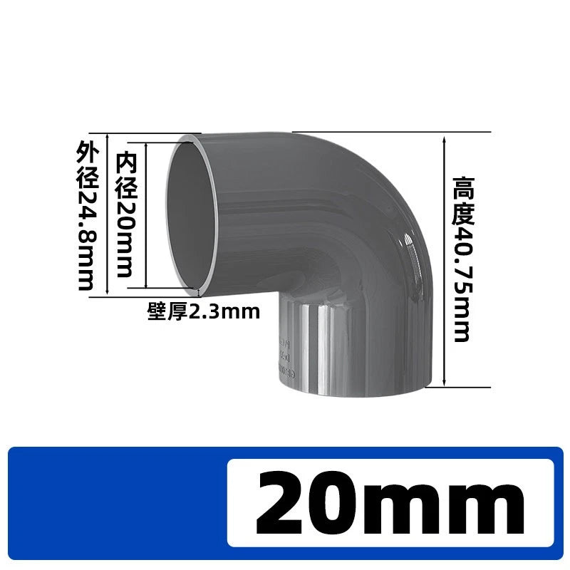 PVC Metric Pipe Fittings for Aquarium & Fish Tank — Straight, Elbow, T-piece, Ball Valve & More