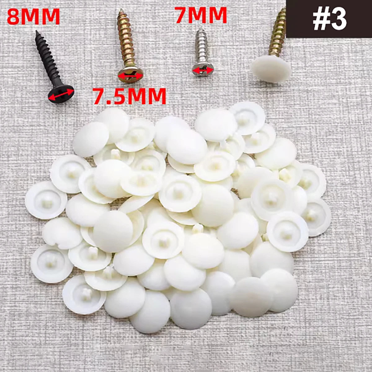 Plastic Screw Cover Caps – Snap‑On for 7‑8mm Phillips Flat Head Screws (19 Colors, Decorative)