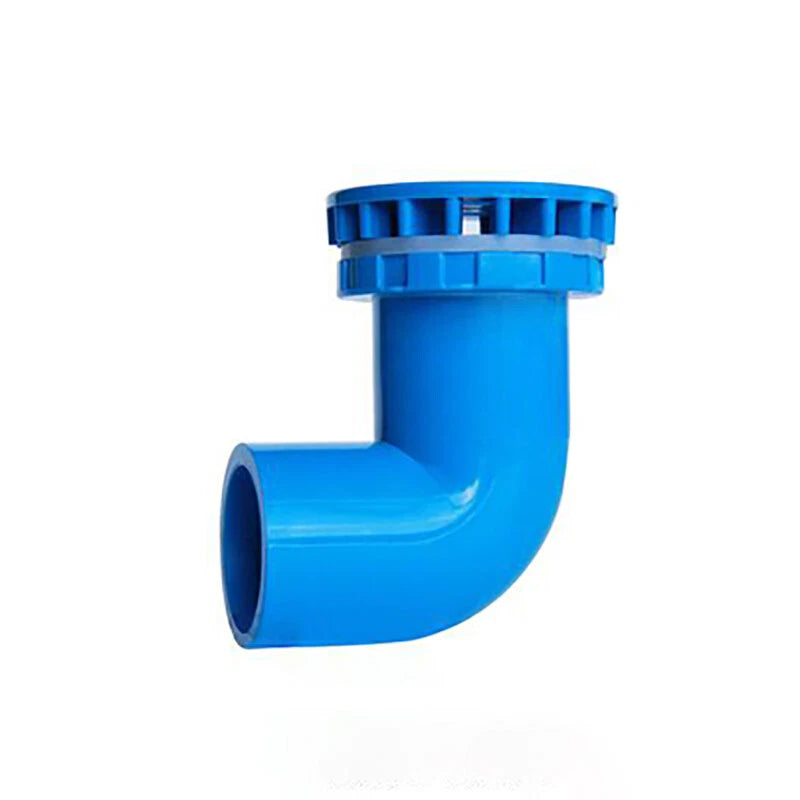 PVC Pipe Fittings Tank Stright Elbow Water Drainage For Aquarium White Blue Grey