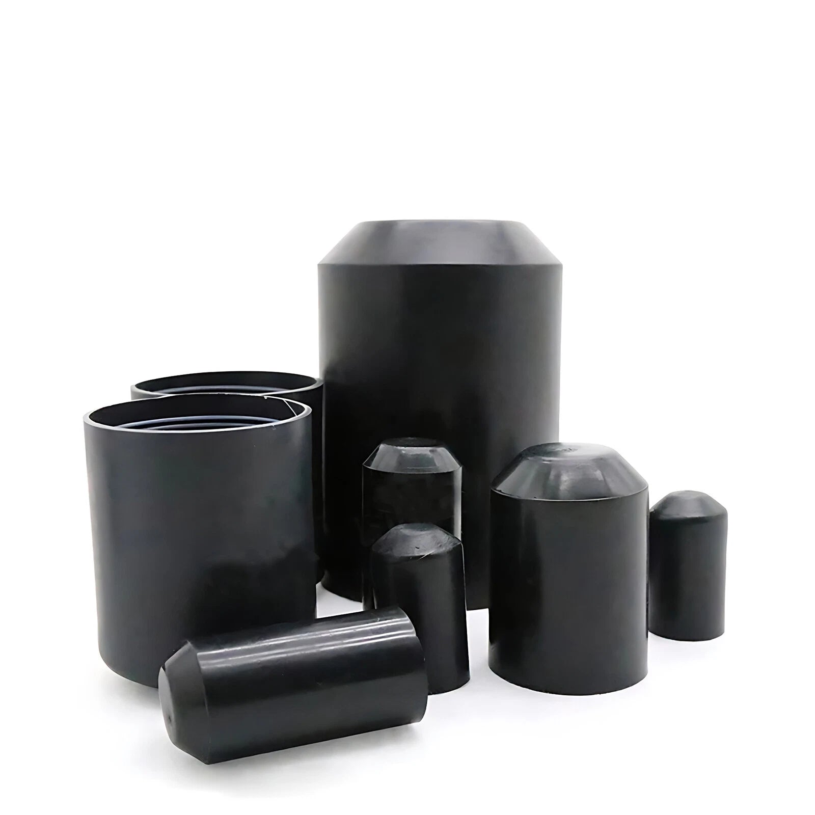 2:1 Adhesive Glue Lined Heat Shrink End Caps — Waterproof Seal, 8–130mm, Black/Red/Green