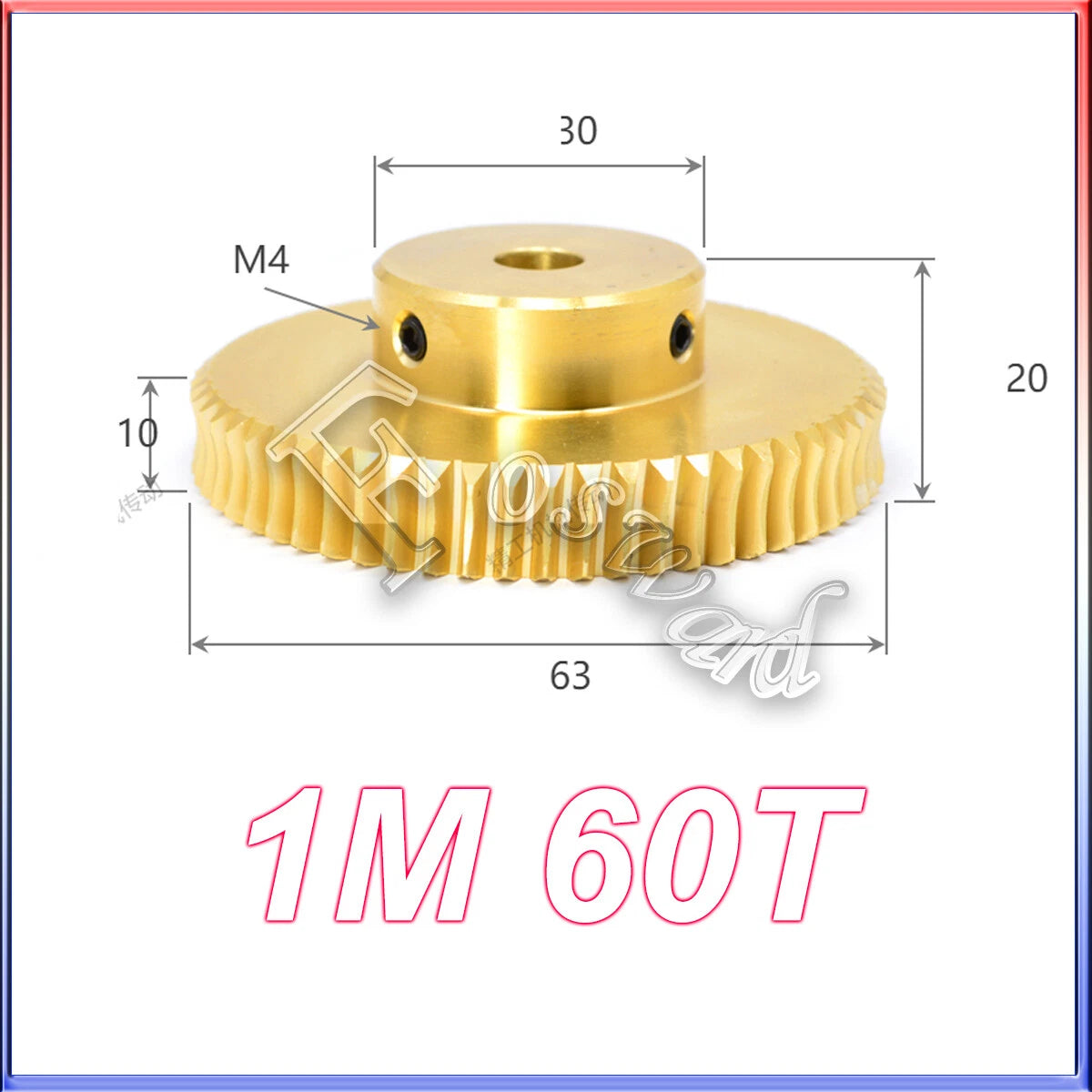 Worm Gear Set 0.5/0.8/1/1.5 Mod Rod Shaft Gear Wheel Reduce Transmission Part