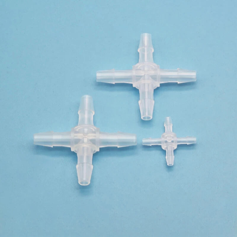 Plastic Hose Barb Connector — 3-Way, 4-Way & Hexagonal Fitting | Φ2.4–15.8mm