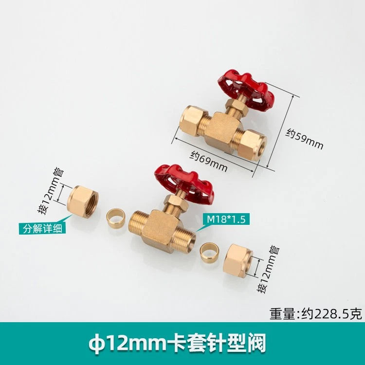 Brass Double Compression Fittings — Straight, 90° Elbow & Shut Off Valve