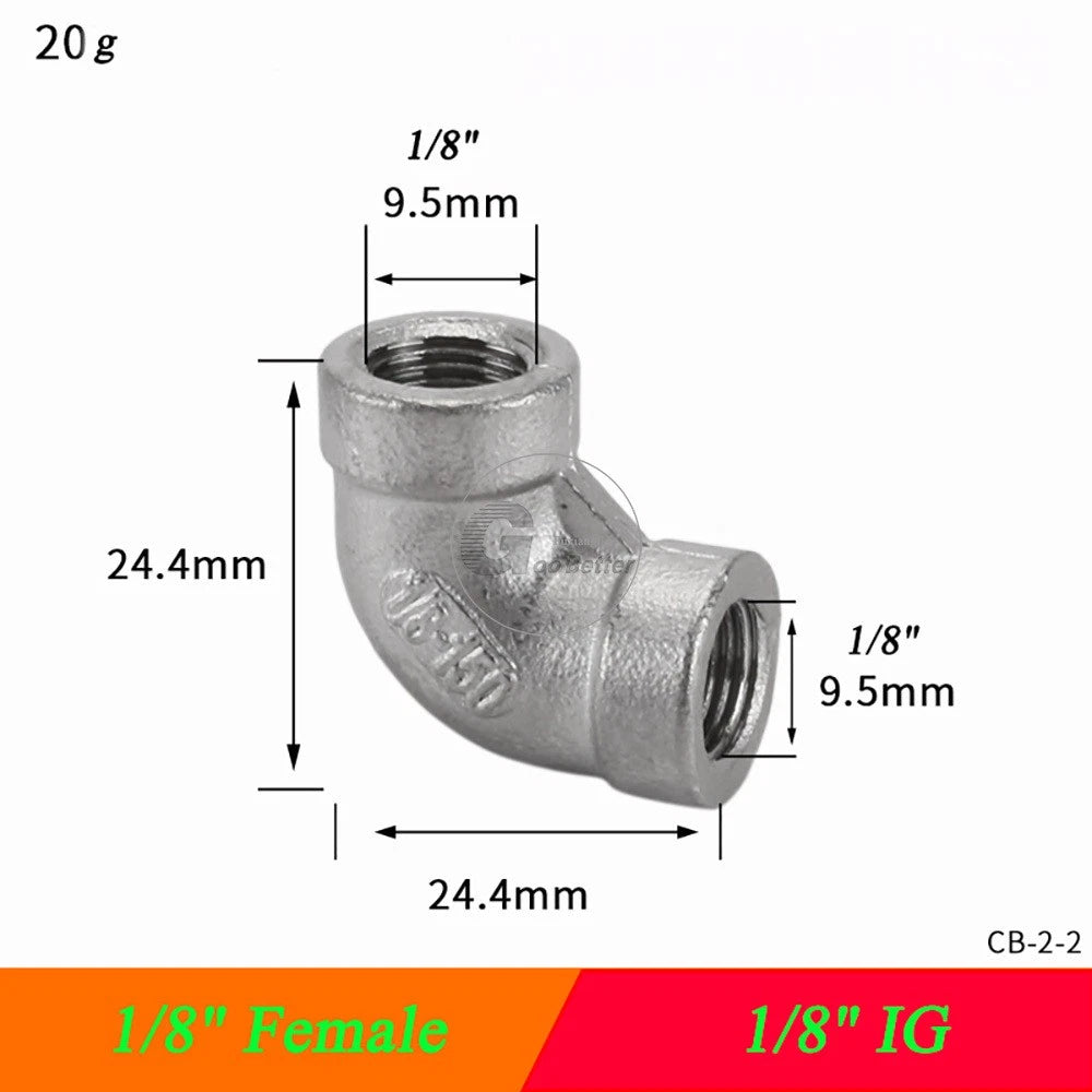 A2 Stainless Steel BSP Reducer Elbow Pipe Fittings | 1/8" to 4" Male Female