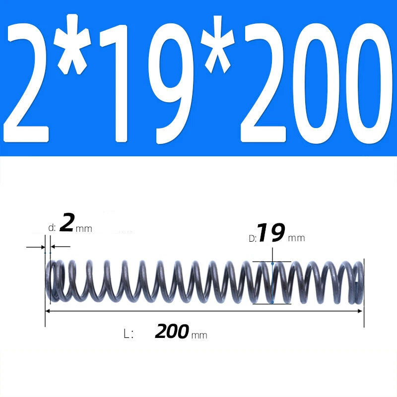 200mm Length Stainless Steel Compression Spring 2 - 4mm Pressure/ Coil Springs
