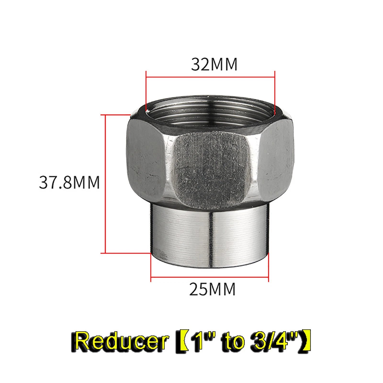 201 Stainless Steel Pipe Fittings — Female Socket Coupler Adapters (1/2", 3/4", 1")