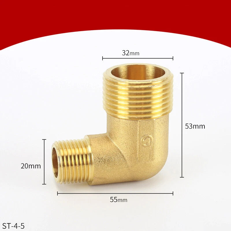 Brass Elbow Pipe Fitting – 1" Internal & External Thread, Plumbing Connector